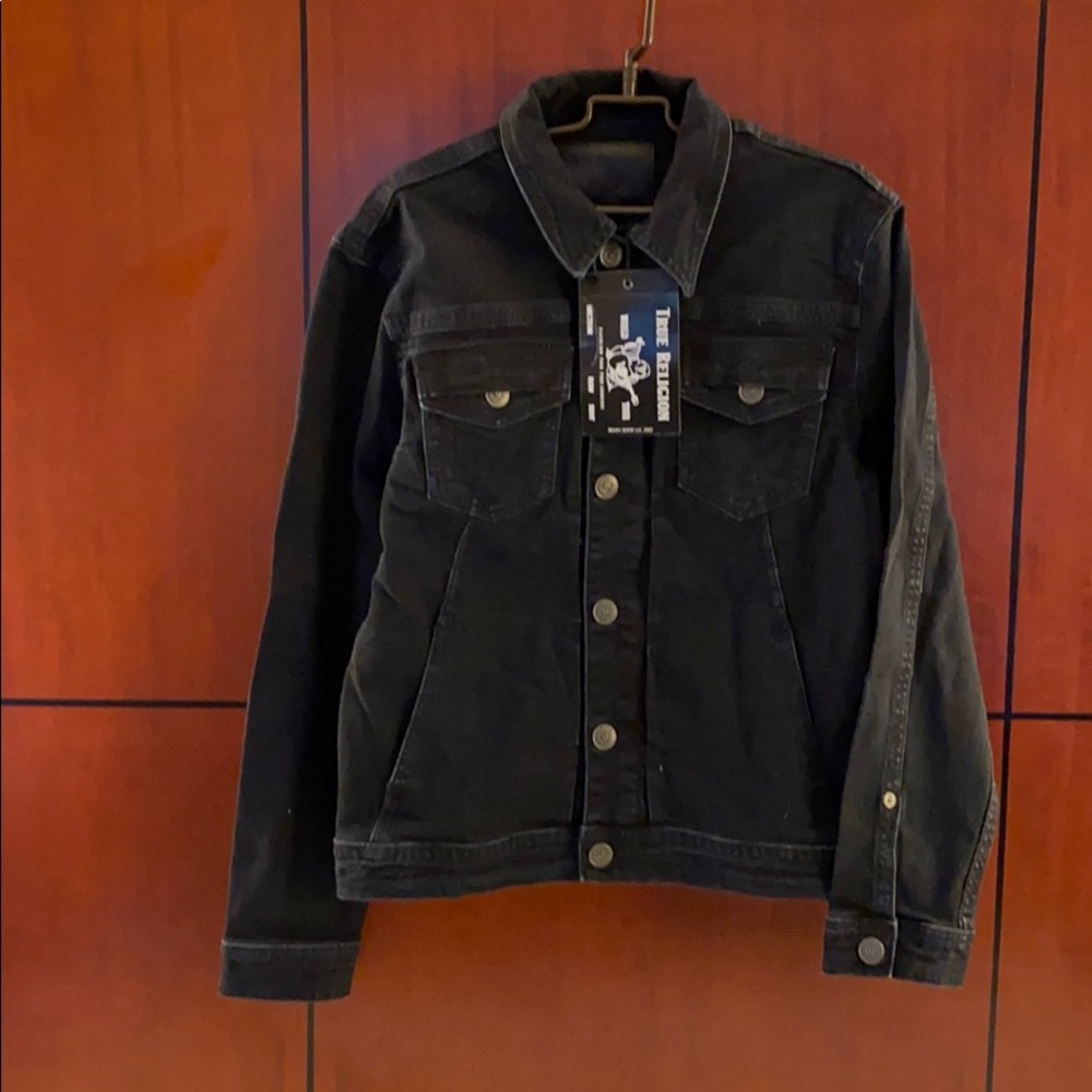 Brand New True Religion Black Jean Jacket